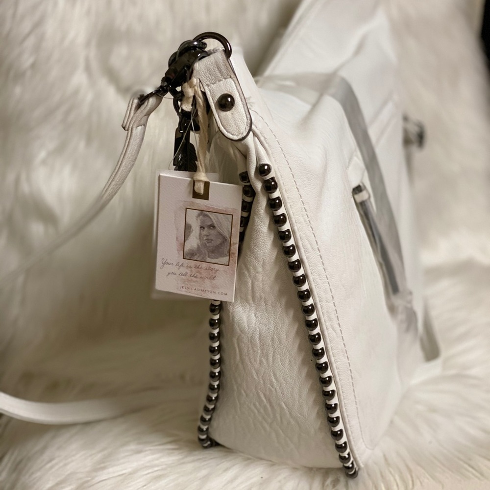 Jessica Simpson Camile Studded Crossbody Satchel - Picture 6 of 8